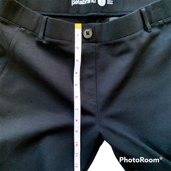 Betabrand black slacks with elastic waistband size large - Picture 4 of 6